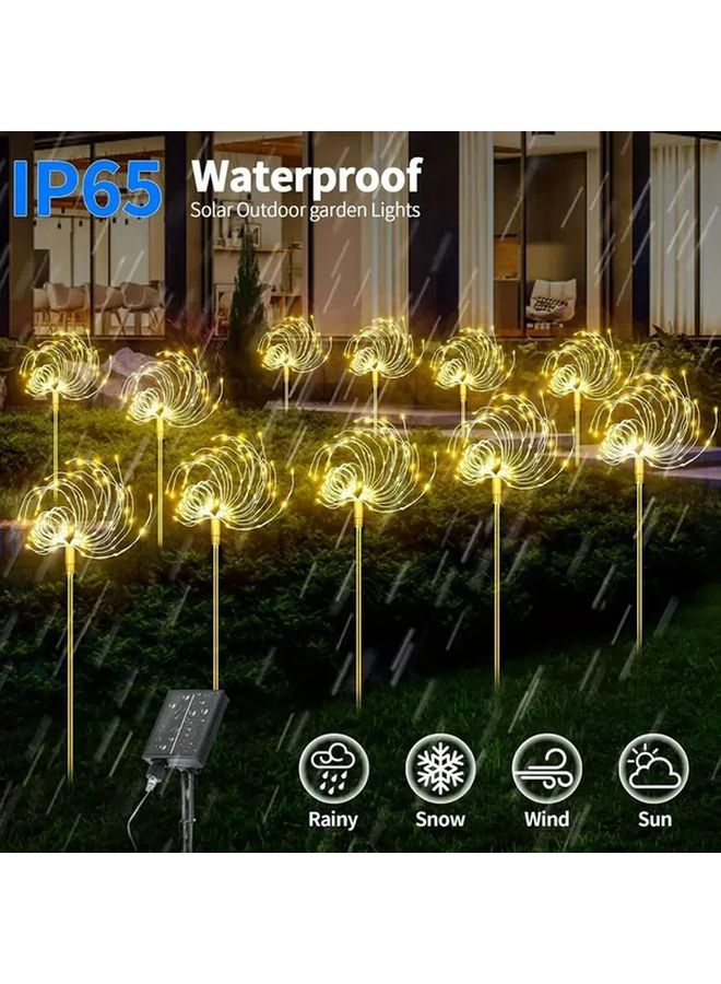 4 علب من أضواء السلسلة الشمسية الخارجية 240 مصباح LED أبيض دافئ مع حساس حركة ومقاومة للماء IP65 - Image 4