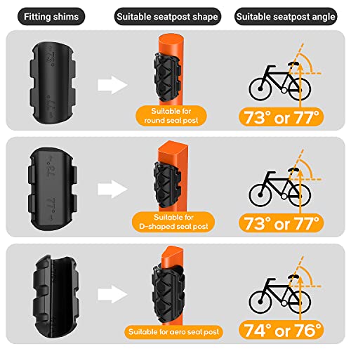 TUSITA حامل مقعد الدراجة TUSITA متوافق مع كاميرا رادار Garmin Varia RCT715 - متوافق مع المقعد الدائري، على شكل D، ومقعد هوائي - Image 4