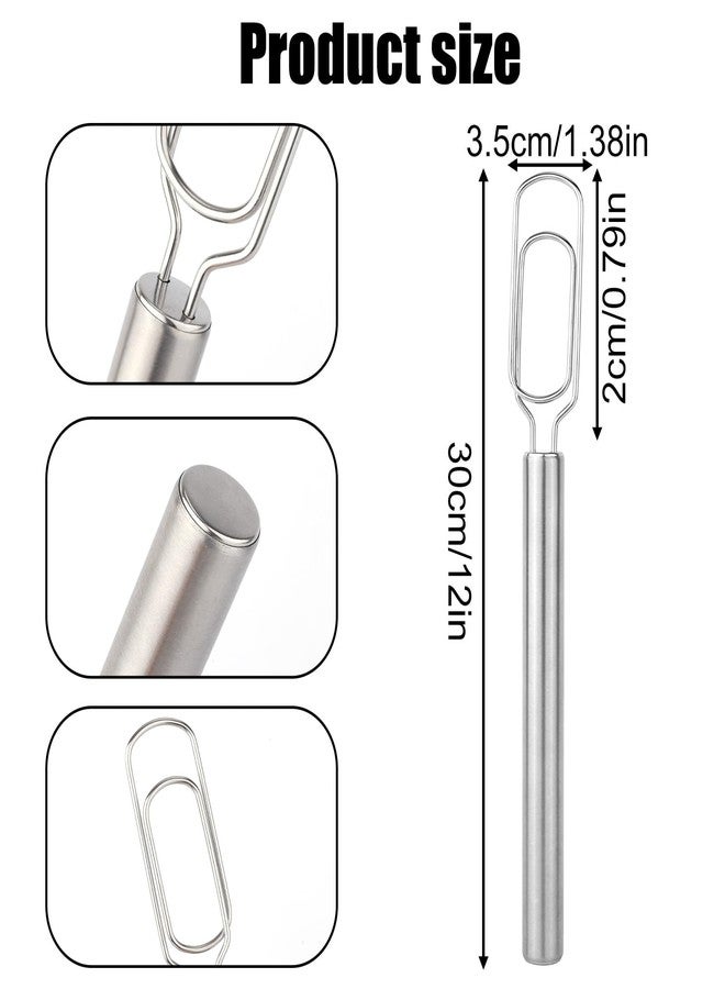 Sinbana Danish Dough Whisk for Sourdough Starter, 30cm/12in Stainless Steel Dutch Bread Whisk & Dough Hook Mixer Tool Reaches Jar Bottom for Pizza Cooking Baking Dishwasher Safe - Image 2