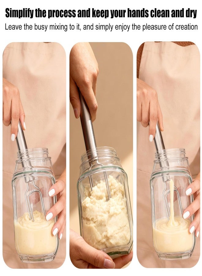 Sinbana Danish Dough Whisk for Sourdough Starter, 30cm/12in Stainless Steel Dutch Bread Whisk & Dough Hook Mixer Tool Reaches Jar Bottom for Pizza Cooking Baking Dishwasher Safe - Image 5