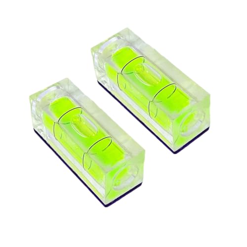 ZUJHPYMI 2Pcs Bubble Spirit Level with Magnetic Base 15x15x40mm Single Line Small Square Bubble Levels Measuring Layout Tools Levels - Image 1