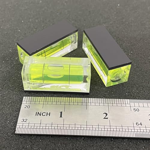 ZUJHPYMI 2Pcs Bubble Spirit Level with Magnetic Base 15x15x40mm Single Line Small Square Bubble Levels Measuring Layout Tools Levels - Image 5
