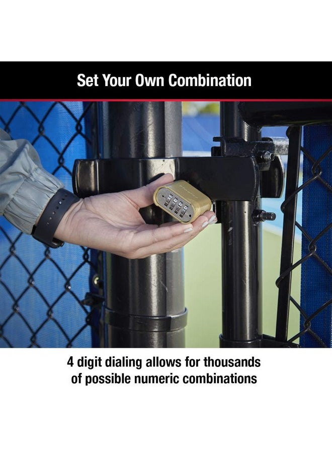 Master Lock Master Lock 875D Heavy Duty Outdoor Combination Lock, 2 in. Wide, Brass Finish  - Image 3