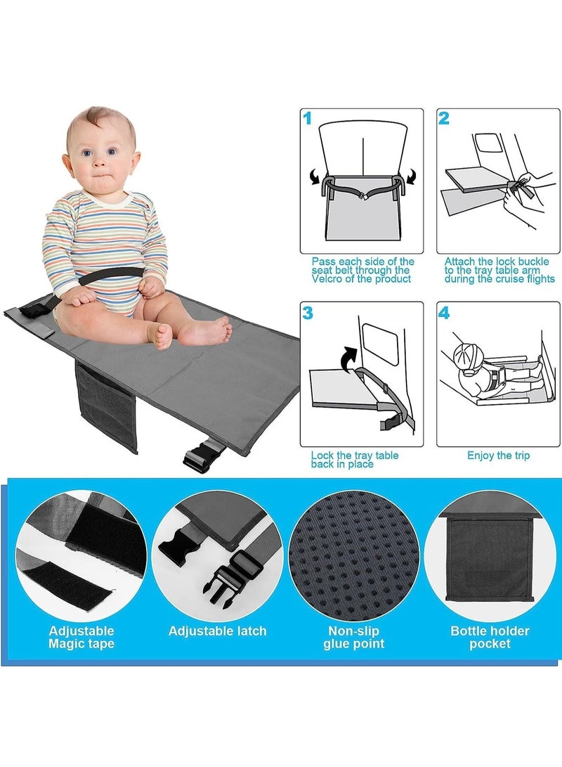 Toddler Airplane Seat Extender Airplane Foot Hammock for Kids Plane Travel Foot Rest Baby Airplane Footrest Bed Airplane Travel Essentials for Children to Lie Down on Plane - Image 3