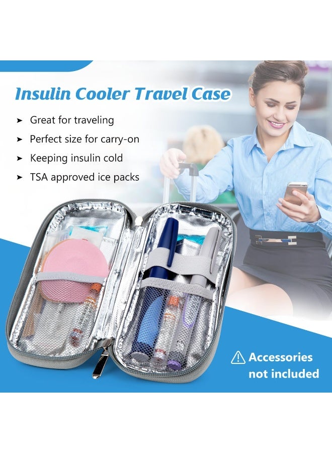 LengKe Insulin Cooler Travel Case - Portable Refrigerated Medicine Case for Insulin Pen, Medication and Diabetic Supplies with 2 TSA Approved Ice Pack - Image 2