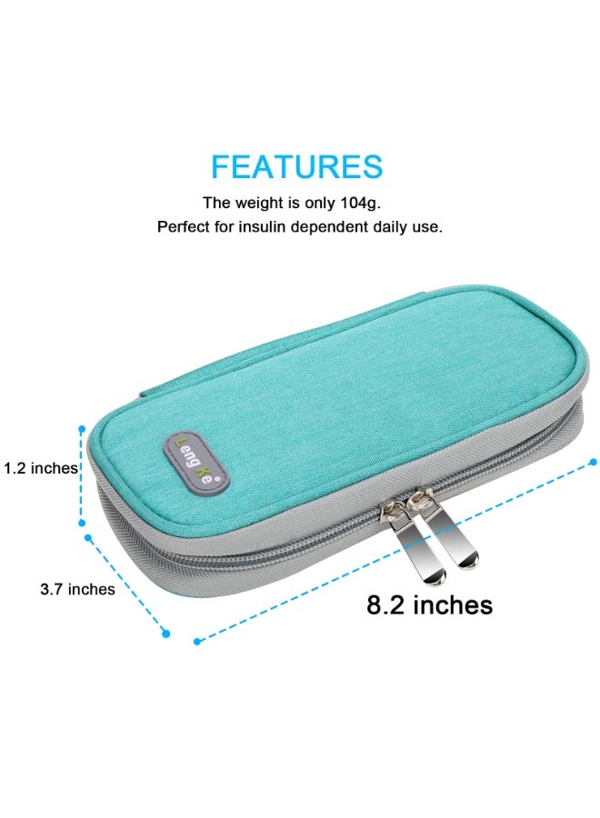 LengKe Insulin Cooler Travel Case - Portable Refrigerated Medicine Case for Insulin Pen, Medication and Diabetic Supplies with 2 TSA Approved Ice Pack - Image 3