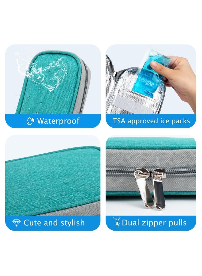 LengKe Insulin Cooler Travel Case - Portable Refrigerated Medicine Case for Insulin Pen, Medication and Diabetic Supplies with 2 TSA Approved Ice Pack - Image 5