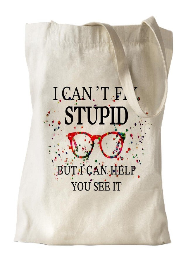 ZHANTUONE Optometrist Funny Canvas Large Shopping Capacity Grocery Tote Bag, Reusable with Zipper Inner Pockets, Gifts for Optometrist Eye Doctor, Optometrist Student Graduation Gifts - Image 1