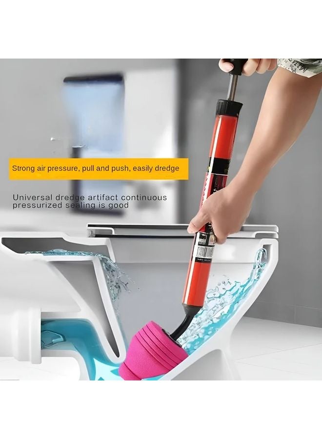 One Shot High Pressure Air Drain Blaster Human Operated Pump Plunger Durable Rubber Toilet Sink Clog Remover - Image 5