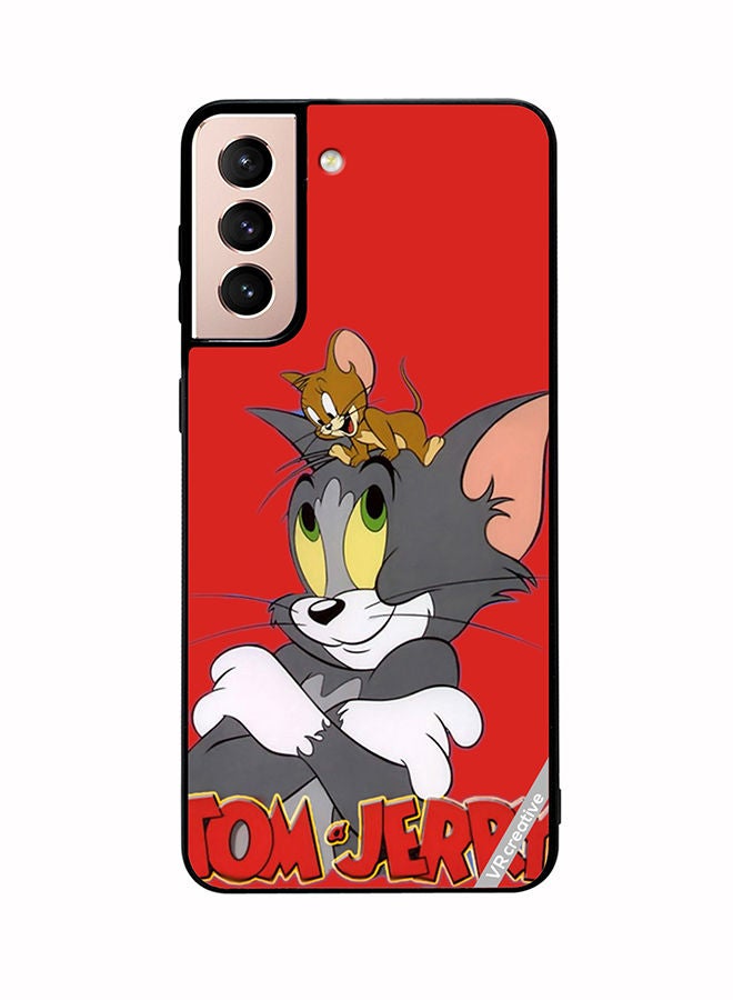 VR CREATIVE Protective Case Cover For Samsung Galaxy S21 5G Tom And Jerry Design Multicolour - Image 1