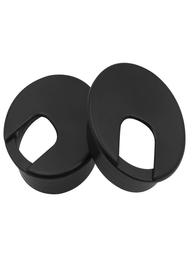 Juasky 2 inch Black Desk Grommets, 6pcs Plastic Grommet Kit, Hole Cover for Wiring, Cable, Cord, Furniture - Image 2