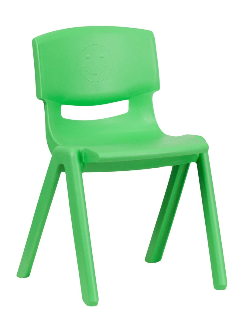 Funz Stackable Plastic Kids Learning Chairs, 42 X 38 X 61cm, The Perfect Chair for Playrooms, Schools, Daycares and Home, Green - Image 1