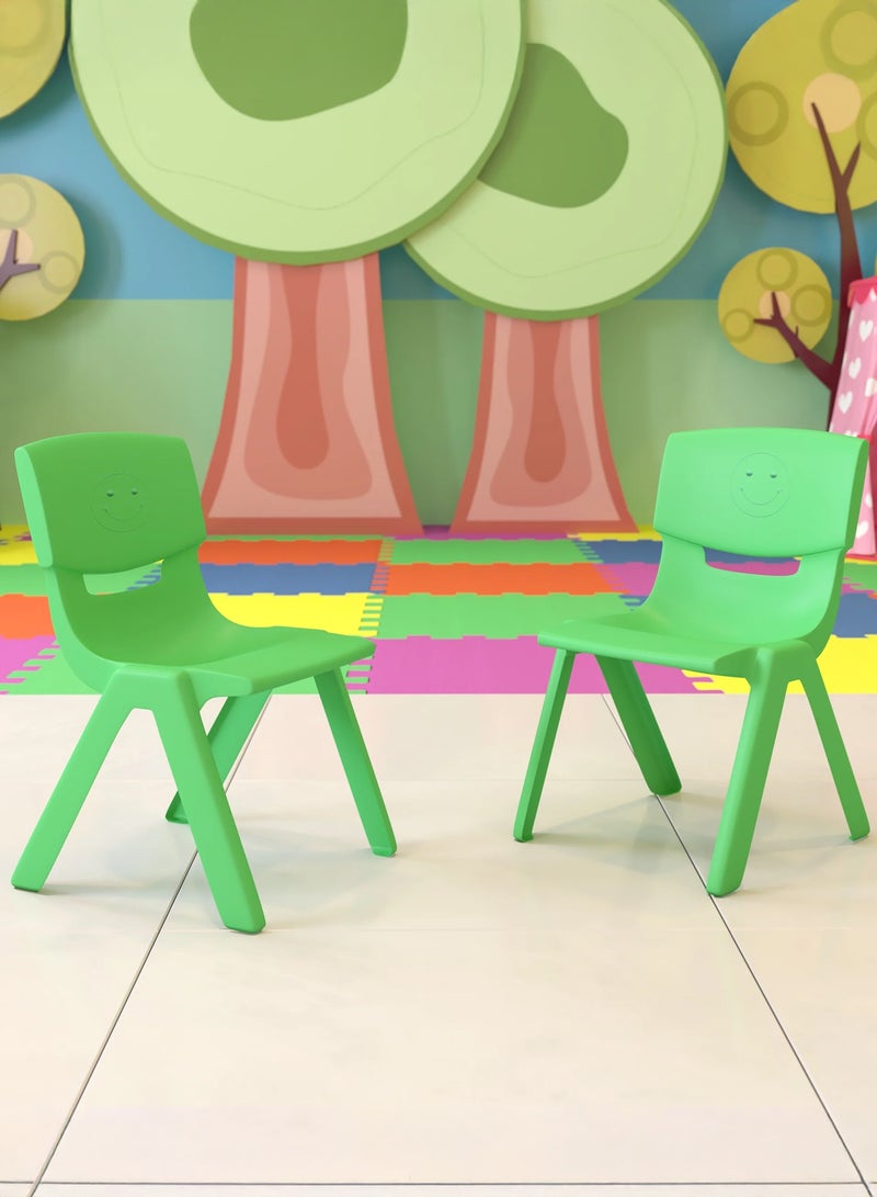 Funz Stackable Plastic Kids Learning Chairs, 42 X 38 X 61cm, The Perfect Chair for Playrooms, Schools, Daycares and Home, Green - Image 5