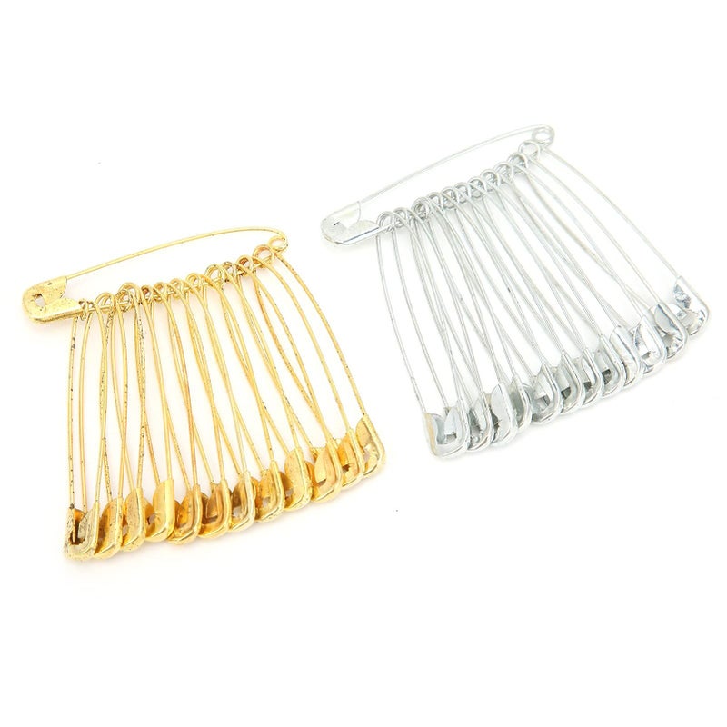 Premium Quality Iron Safety Pins 40 Pieces Silver And Gold For Jewelry Making And Clothing Repair - Image 4
