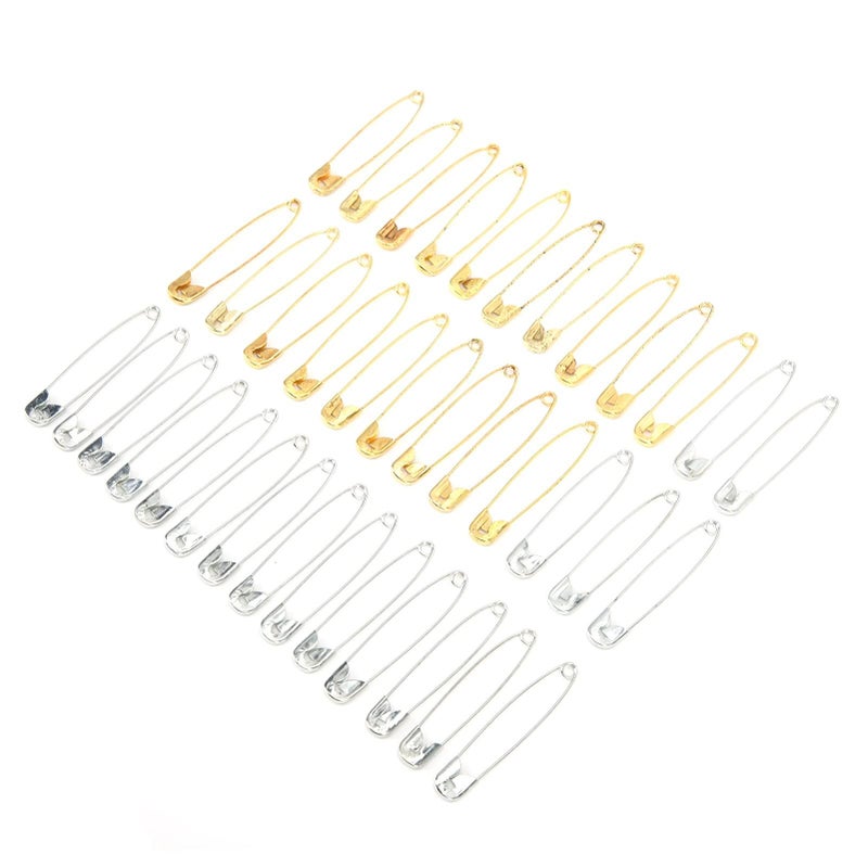 Premium Quality Iron Safety Pins 40 Pieces Silver And Gold For Jewelry Making And Clothing Repair - Image 3