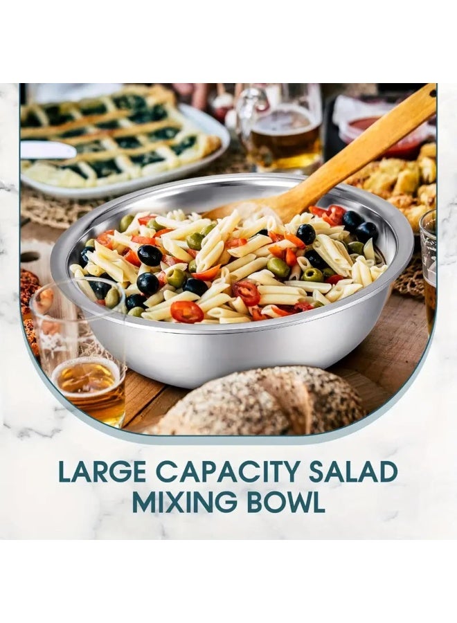 ECVV Stainless Steel Kitchen Mixing Bowl - 34cm - Image 2