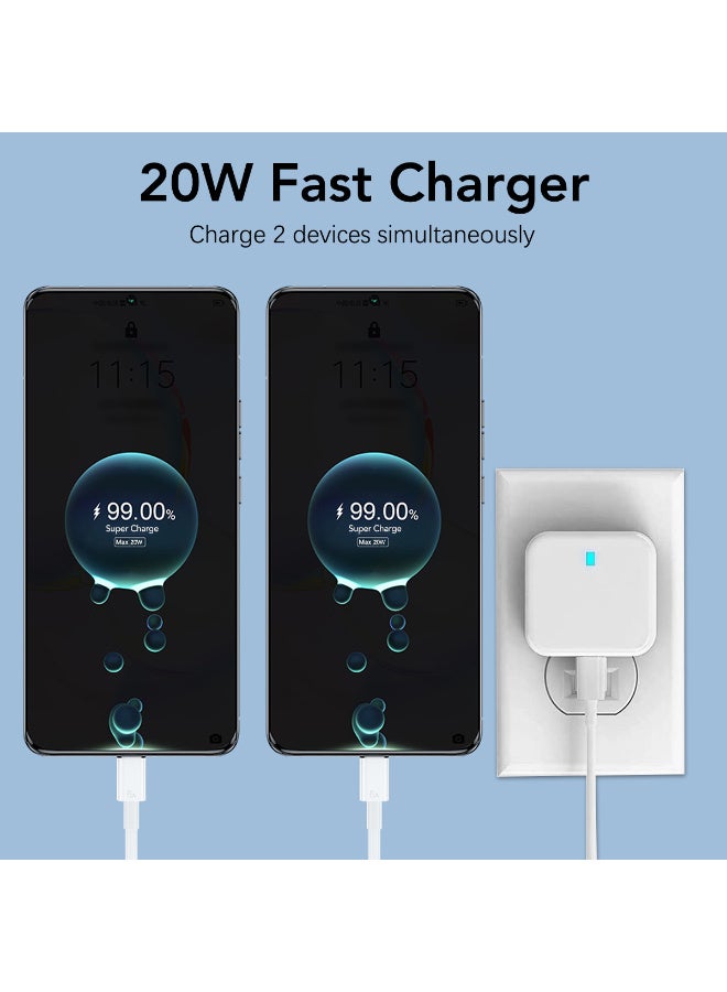 ECVV PD 20W Fast Dual ports charger 2 Ports Type-c QC3.0 Wall Adapter UK Plug Travel USB C Plug Mic05 - Image 3