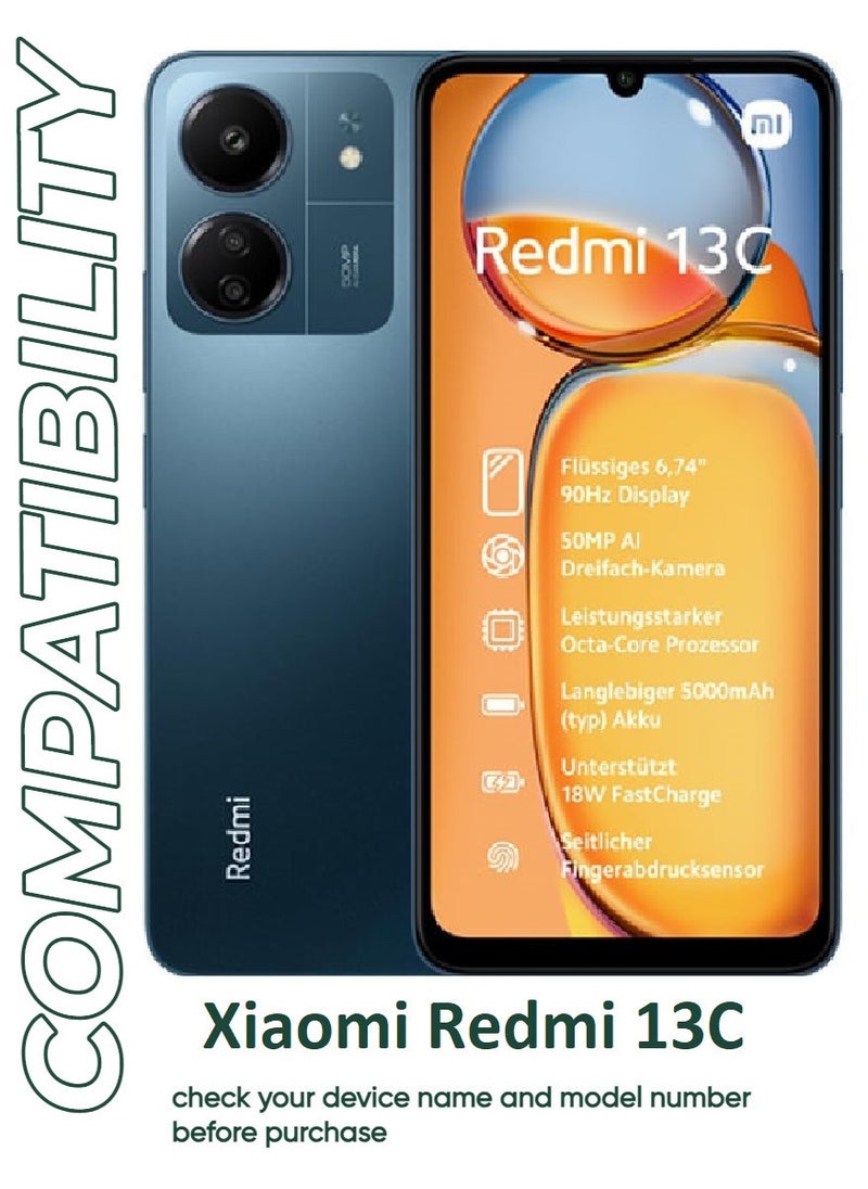 أكاليكس 3  قطع، حماية شاشة،  لهاتف شاومي ريدمي 13C  ، جودة ممتازة. - Image 3