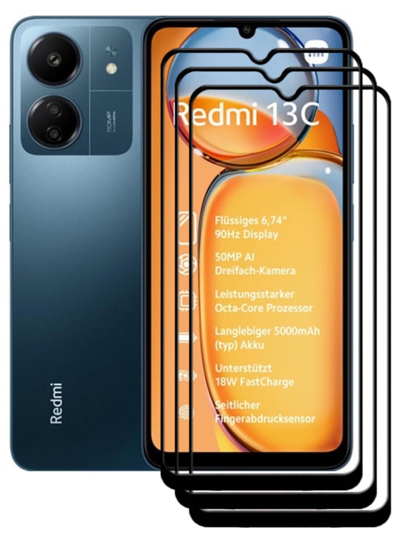 أكاليكس 3  قطع، حماية شاشة،  لهاتف شاومي ريدمي 13C  ، جودة ممتازة. - Image 1