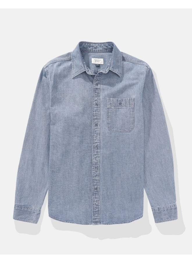American Eagle - AE Denim Button-Up Shirt - Image 1