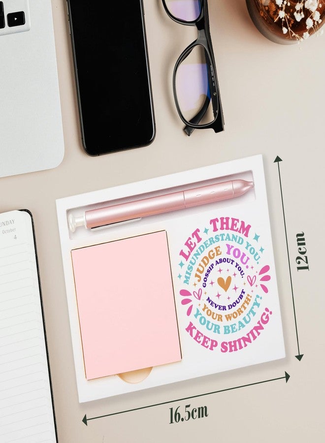 akeke Let Them Gifts, Keep Shining, Self Worth Quotes, Mental Health Matters, Inspirational Motivational Encouragement Self-Stick Note Pad Holders BBY9 - Image 2