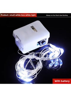 Led Bouquet Electronic Light String Net Red Cake Decoration Small Lights Flashing Lights String Lights All Over The Sky Star Birthday Star Lights-Color: Small White Box  Three-stop Flashing Light-Specifications:1.1m Lights