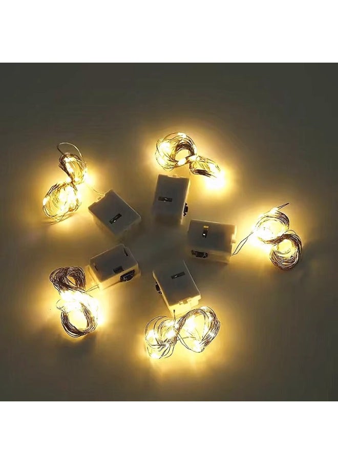 Generic Led Bouquet Electronic Light String Net Red Cake Decoration Small Lights Flashing Lights String Lights All Over The Sky Star Birthday Star Lights-Color: Small White Box  Three-stop Flashing Light-Specifications:1.1m Lights  - Image 4