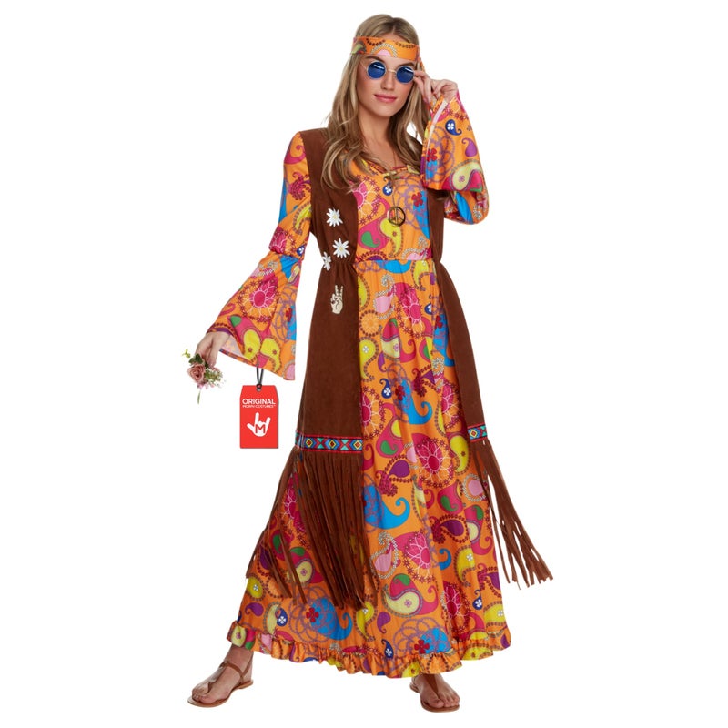 Morph Hippie Costume Women 70s Costume For Women 70s Long Dress Womens 60s Halloween Costumes Womens Halloween Costumes Small