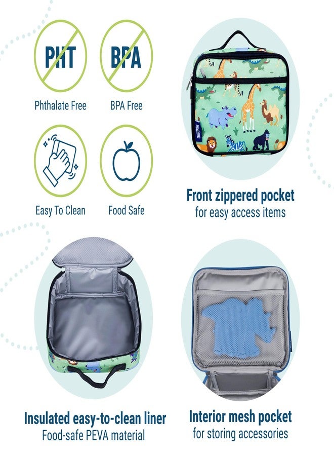 Wildkin Kids Insulated Lunch Box - Durable and Reusable for School & Travel - Wild Animals - Image 4