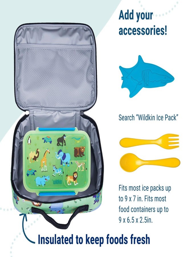 Wildkin Kids Insulated Lunch Box - Durable and Reusable for School & Travel - Wild Animals - Image 5