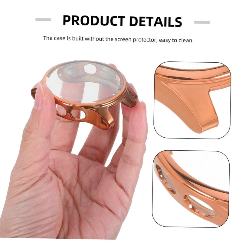 Rose Gold Electroplated Protective Watch Case Forerunner Scratch Resistant TPU 5x5cm - Image 4