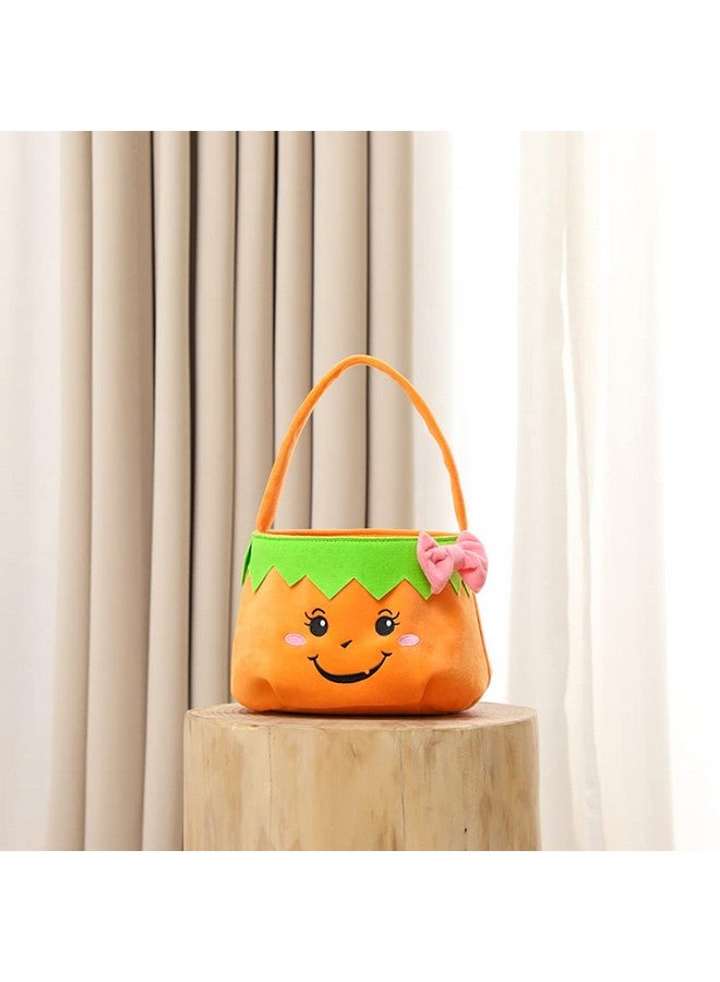 Loquat Trick Or Treat Bags, Candy Basket Tote For Kids, Tote Gift Bucket For  Party Favor Supplies (Pumpkin)  - Image 5