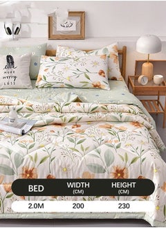 MIXDE Queen Size Quilt  Overall washable Soft Blanket  Washed Cotton Material Bed Quilt Soft and Breathable Lightweight for Spring Summer Autumn Air-conditioned Room Summer Quilt  - Image 3