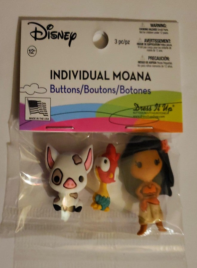 Dress It Up The Disney's Moana Collection - Buttons by Dress It Up Buttons and Embellishments - Moana, HEI HEI, and Pua. - Image 4