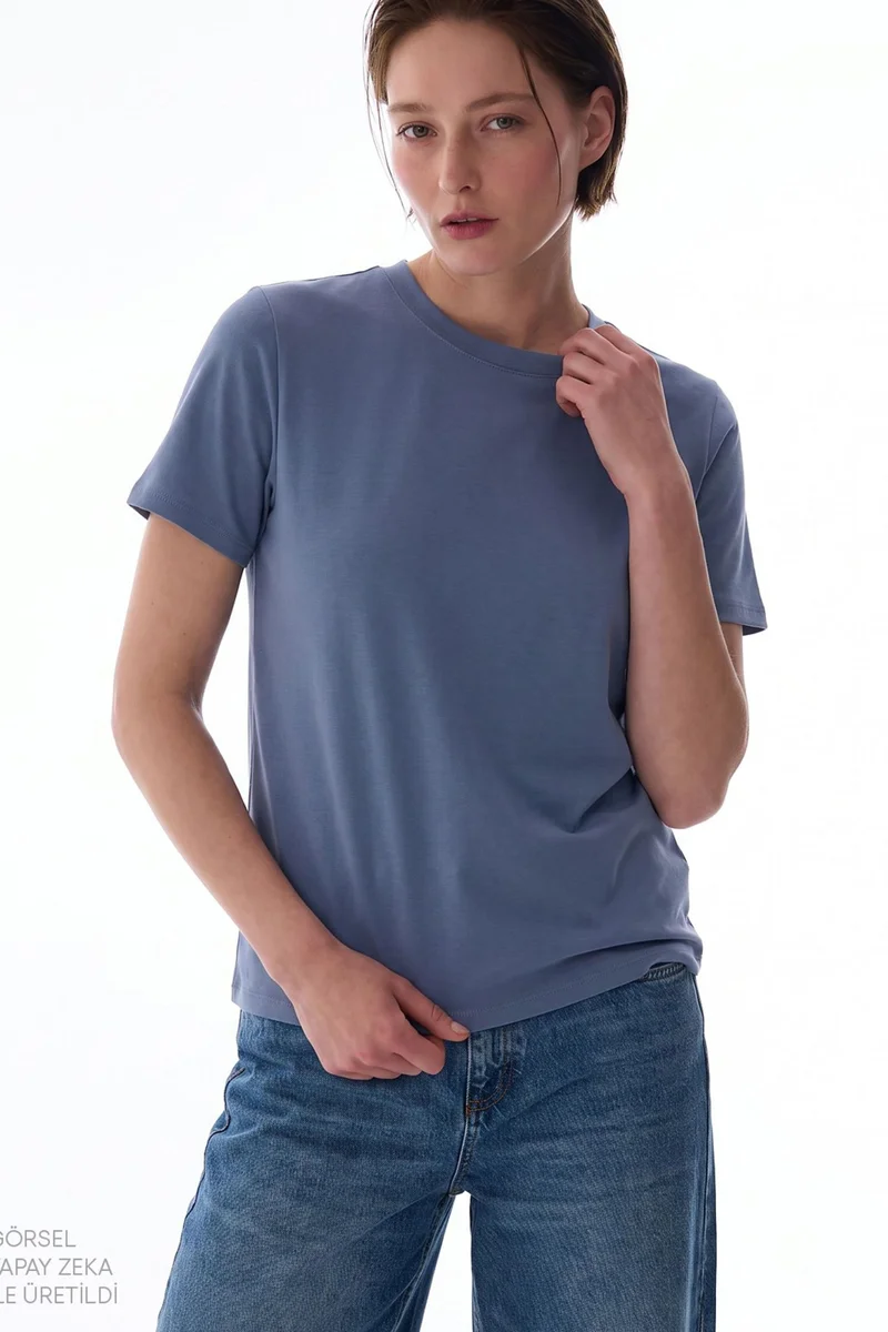 بنتي PENTI Women's Modal T-Shirt Crew Neck