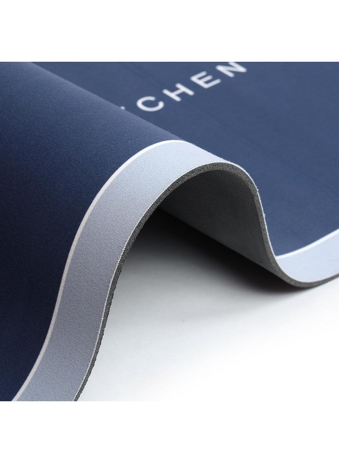 Home-Cloud HomeCloud Rubber Kitchen Mats for Floor Set of 2 Pcs | Non-Skid, Soft Absorbent Rugs for Kitchen, Laundry, and Hallway | 120x40cm, 40x60cm| 4mm Thickness (Kitchen_Navy) - Image 2