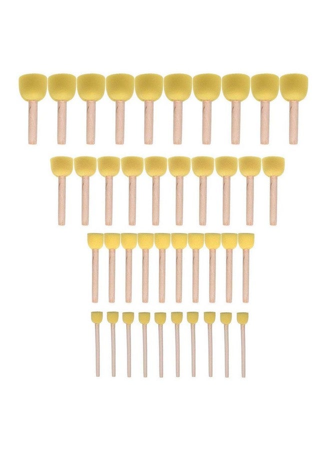 WAFJAMF 40-Pieces Assorted Size Round Sponges Brush Set, Paint Tools For Kids  - Image 1