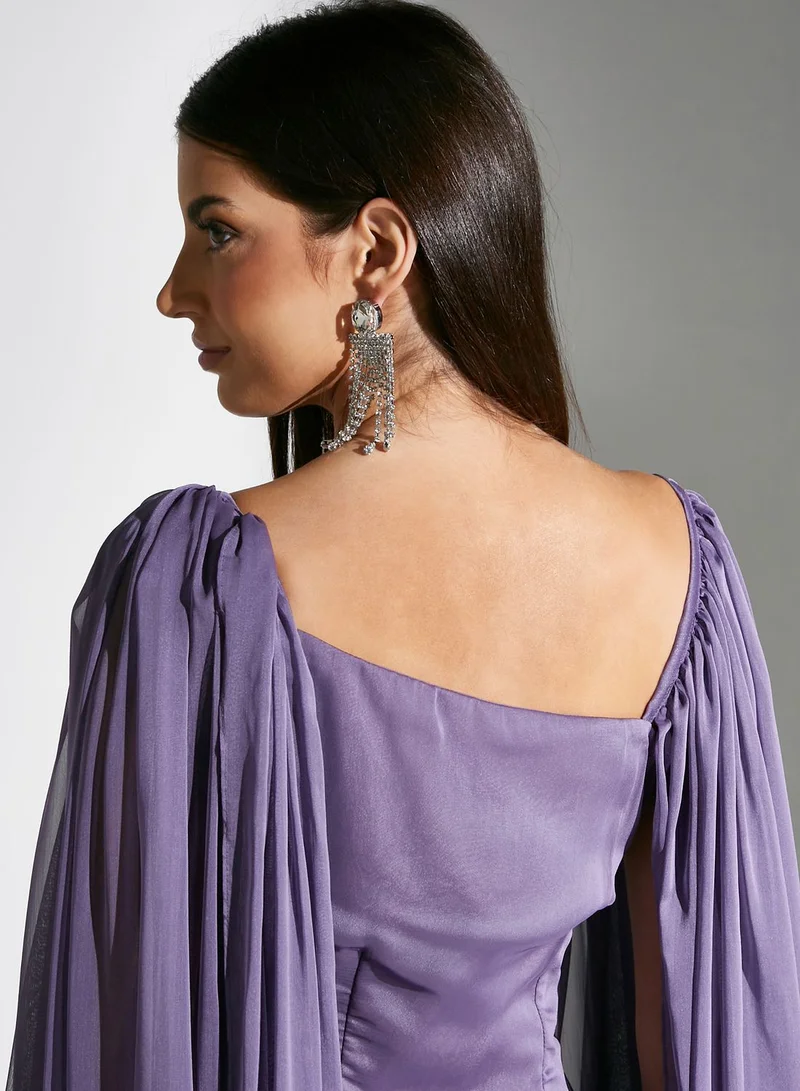 Namshi x Exaggerated Slit Sleeve Gown