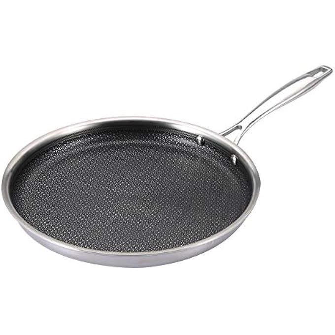 MasterPro HiTech 3 NonStick Coating Pan 28 Cm Stainless Steel Specially For Crepes Triple Coating Kitchen Utensils Suitable For All Hobs - Image 2