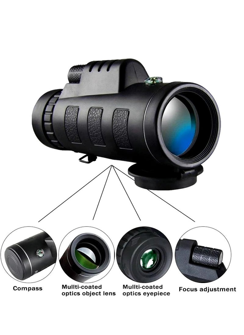 Monocular 40X60 High-Performance, True Magnification 16X Vision Support Mobile Phone Camera Telescope For Bird Watching Hunting Camping little surprise