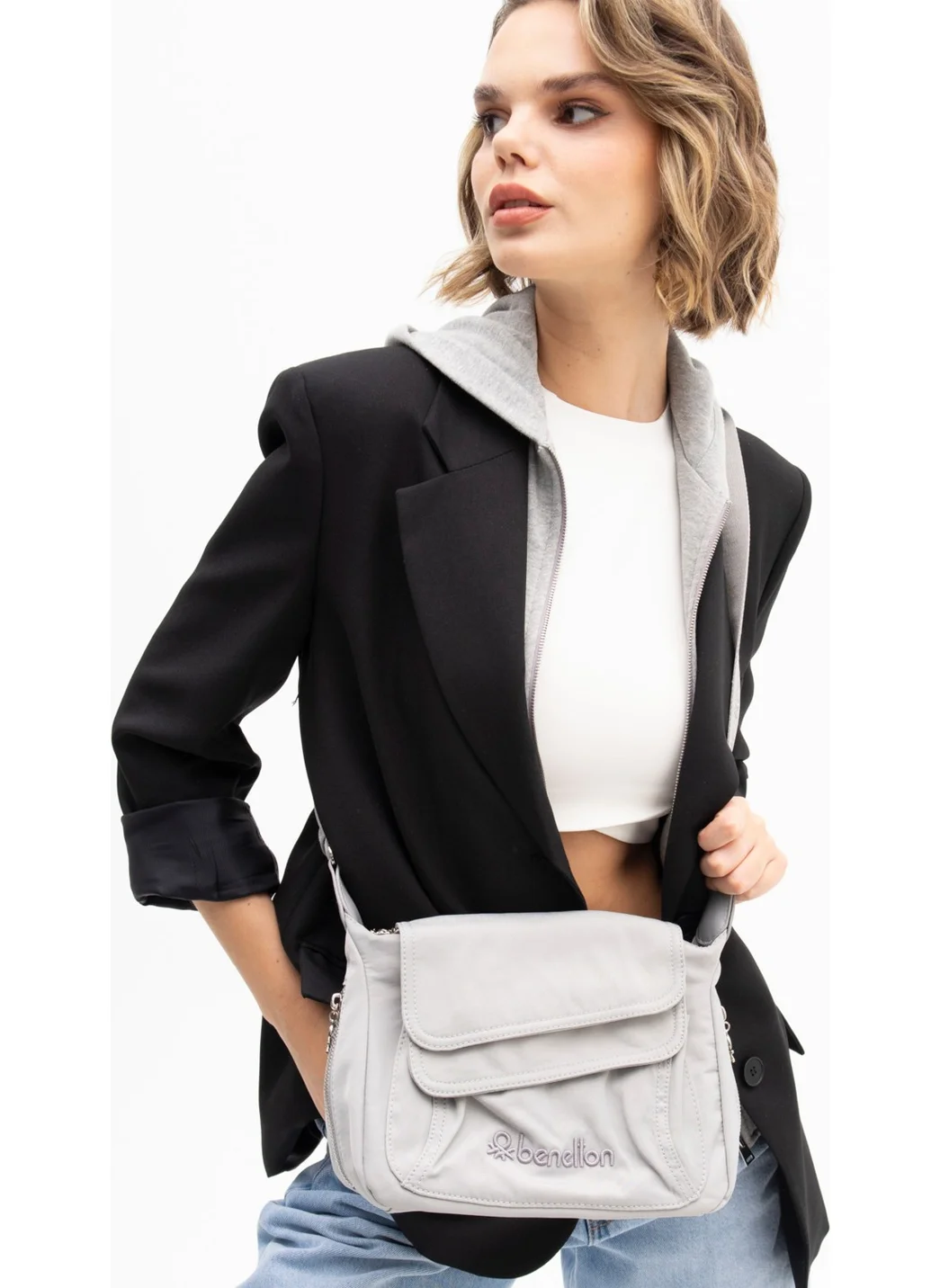UNITED COLORS OF BENETTON Benetton Women's Crossbody Bag Gray BNT1196