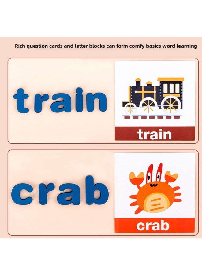 Hot Word Spelling Game English 26-letter Early Childhood Education Cognitive Spelling Practice Figure Reading Early Childhood Education Toys-Color:Spell Word Toy - Image 4