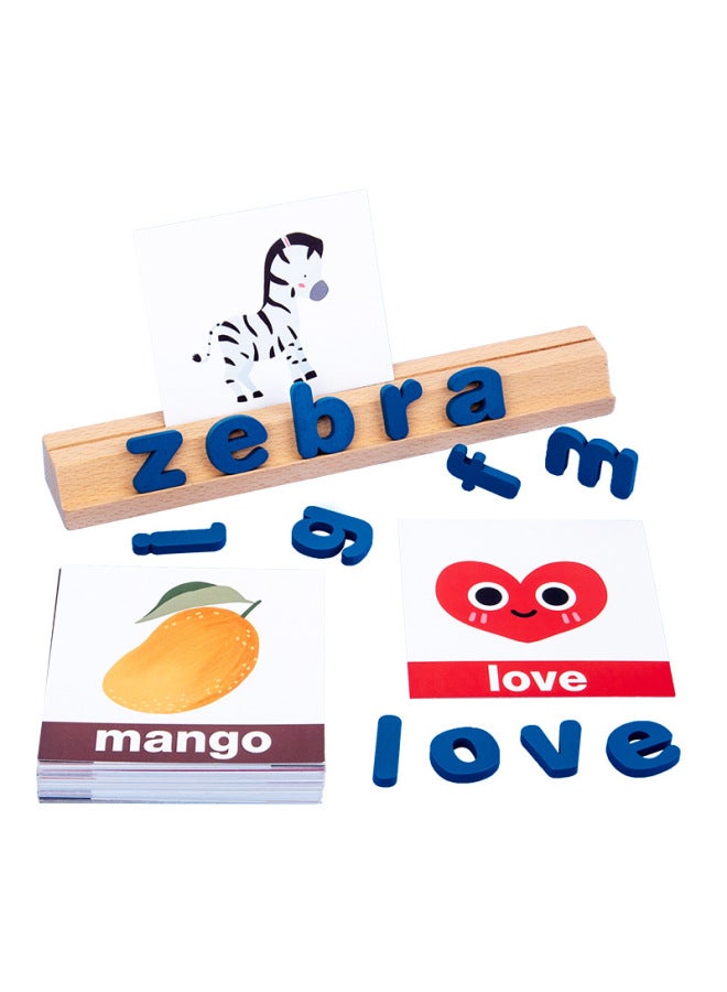 Hot Word Spelling Game English 26-letter Early Childhood Education Cognitive Spelling Practice Figure Reading Early Childhood Education Toys-Color:Spell Word Toy - Image 1