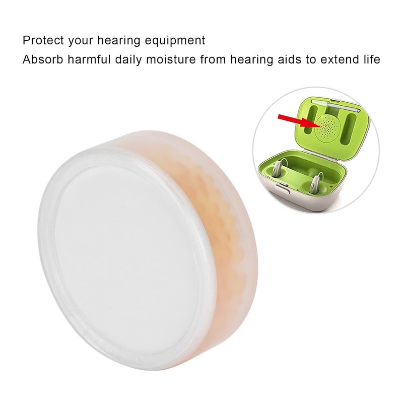 klarako Hearing Aid Drying Capsules, Hearing Aid Drying Cake Hearing Aid Desiccant Hearing Aid Drying Cake Cochlear Implant Accessories Orange Desiccant Hearing Aid Drying Capsules - Image 3