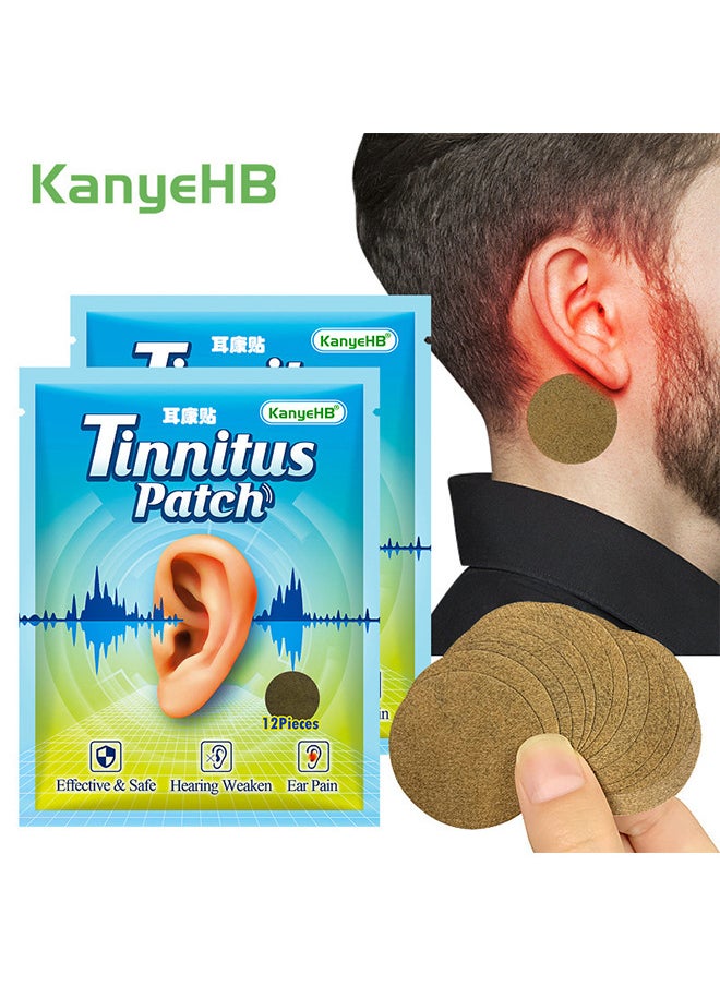 KanyeHB Tinnitus Relief Patches - Ear Patches For Tinnitus - Tinnitus Patch Carsickness Patch All Natural Patch Boost Blood Circulation 24 PCS  - Image 1
