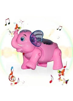 Manos Manos Walking Clever Elephant 3D Musical Toy with Light and Sound (Random Color) Plastic Material Toy  - Image 1
