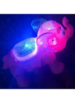 Manos Manos Walking Clever Elephant 3D Musical Toy with Light and Sound (Random Color) Plastic Material Toy  - Image 4