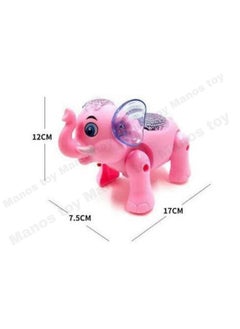 Manos Manos Walking Clever Elephant 3D Musical Toy with Light and Sound (Random Color) Plastic Material Toy  - Image 3