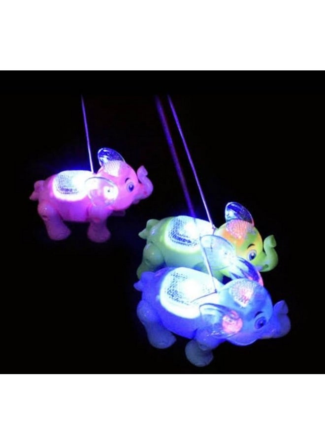 Manos Manos Walking Clever Elephant 3D Musical Toy with Light and Sound (Random Color) Plastic Material Toy  - Image 5