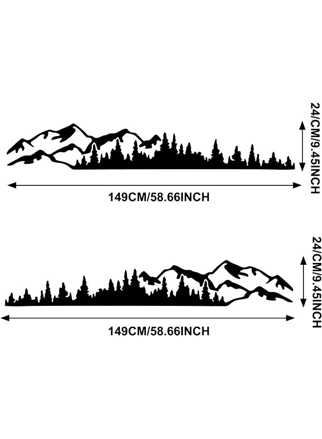 TOMALL 1 Pair 58.66'' Mountain Tree Forest Vinyl Stickers for Car Body Door Side Auto Forest Graphic Decals Decoration - Image 2